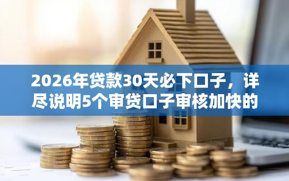 2026年贷款30天必下口子，详尽说明5个审贷口子审核加快的口子