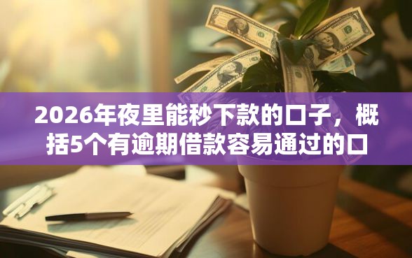 2026年夜里能秒下款的口子，概括5个有逾期借款容易通过的口子