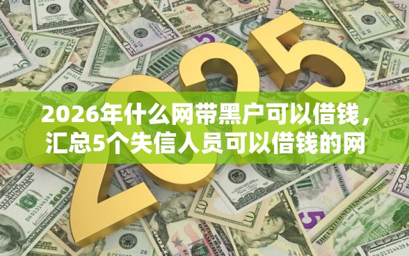 2026年什么网带黑户可以借钱，汇总5个失信人员可以借钱的网贷口子