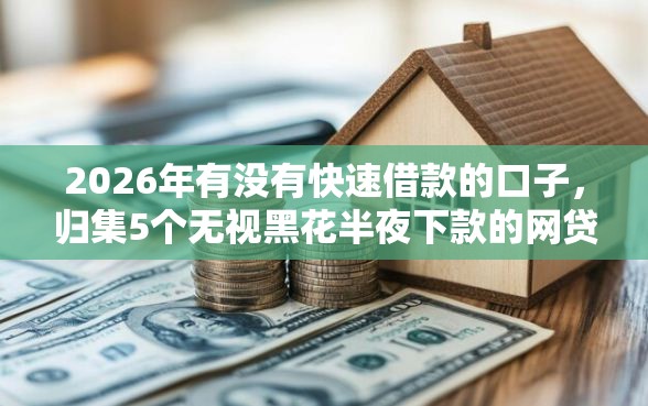 2026年有没有快速借款的口子，归集5个无视黑花半夜下款的网贷口子