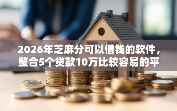 2026年芝麻分可以借钱的软件，整合5个贷款10万比较容易的平台