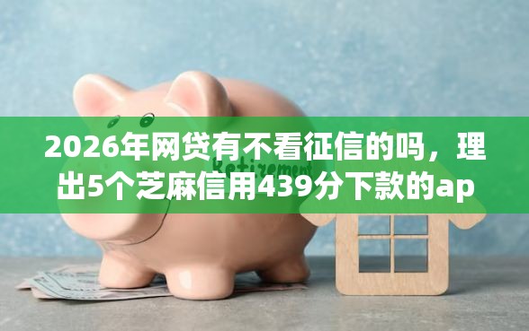 2026年网贷有不看征信的吗，理出5个芝麻信用439分下款的app