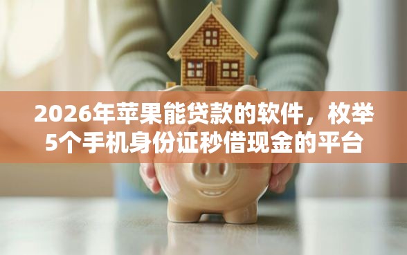 2026年苹果能贷款的软件，枚举5个手机身份证秒借现金的平台