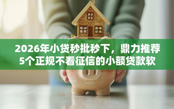 2026年小贷秒批秒下，鼎力推荐5个正规不看征信的小额贷款软件