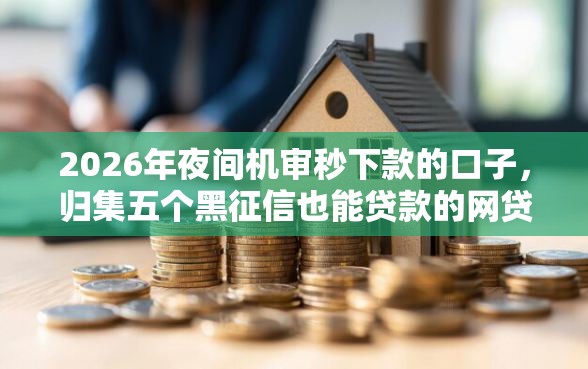 2026年夜间机审秒下款的口子，归集五个黑征信也能贷款的网贷平台