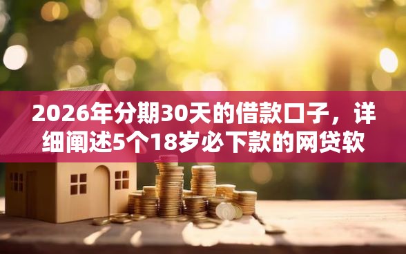 2026年分期30天的借款口子，详细阐述5个18岁必下款的网贷软件