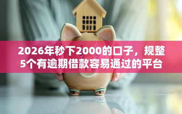 2026年秒下2000的口子，规整5个有逾期借款容易通过的平台