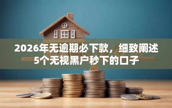 2026年无逾期必下款，细致阐述5个无视黑户秒下的口子