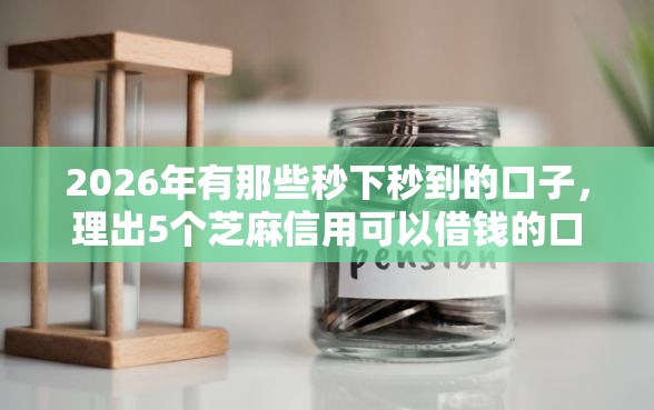 2026年有那些秒下秒到的口子，理出5个芝麻信用可以借钱的口子