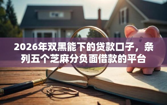 2026年双黑能下的贷款口子，条列五个芝麻分负面借款的平台