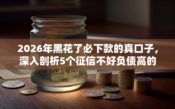 2026年黑花了必下款的真口子，深入剖析5个征信不好负债高的软件
