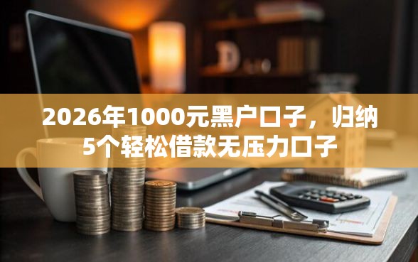 2026年1000元黑户口子，归纳5个轻松借款无压力口子