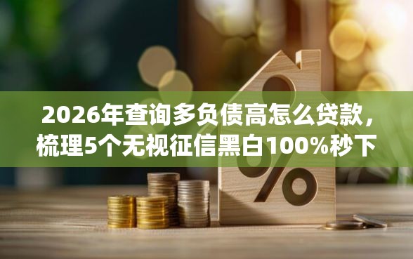 2026年查询多负债高怎么贷款，梳理5个无视征信黑白100%秒下app