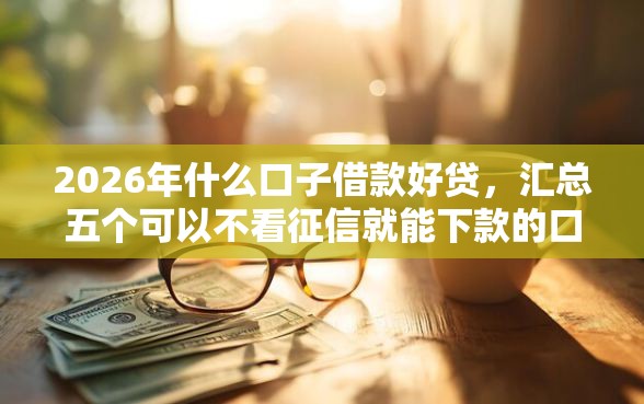 2026年什么口子借款好贷，汇总五个可以不看征信就能下款的口子