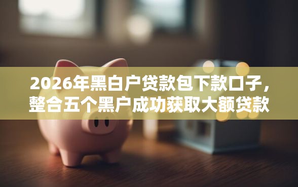 2026年黑白户贷款包下款口子，整合五个黑户成功获取大额贷款的口子
