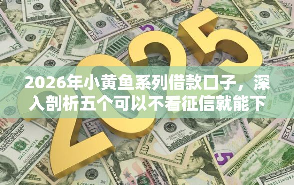 2026年小黄鱼系列借款口子，深入剖析五个可以不看征信就能下款的口子