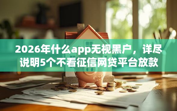 2026年什么app无视黑户，详尽说明5个不看征信网贷平台放款快的口子