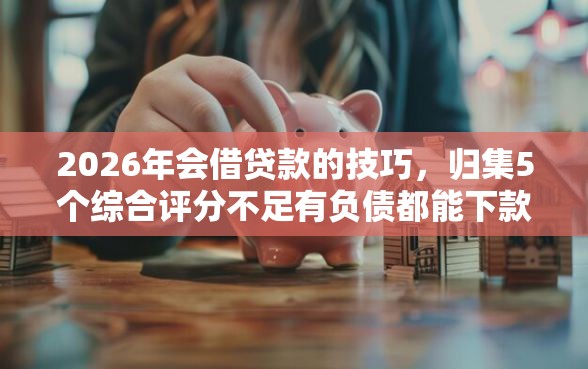 2026年会借贷款的技巧，归集5个综合评分不足有负债都能下款平台