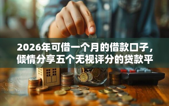 2026年可借一个月的借款口子，倾情分享五个无视评分的贷款平台