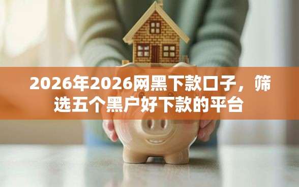 2026年2026网黑下款口子，筛选五个黑户好下款的平台