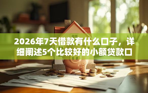 2026年7天借款有什么口子，详细阐述5个比较好的小额贷款口子