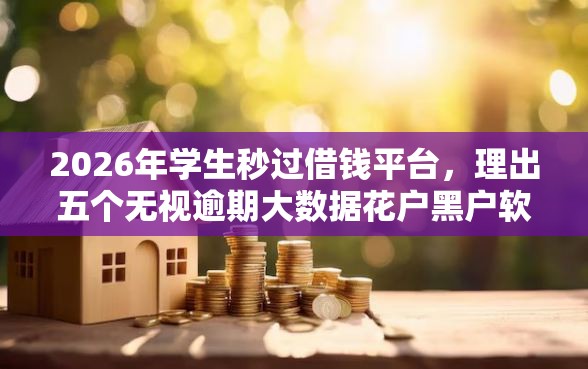2026年学生秒过借钱平台，理出五个无视逾期大数据花户黑户软件