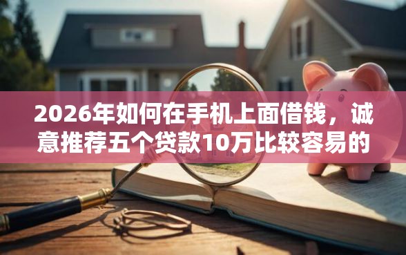 2026年如何在手机上面借钱，诚意推荐五个贷款10万比较容易的平台
