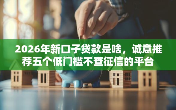 2026年新口子贷款是啥，诚意推荐五个低门槛不查征信的平台