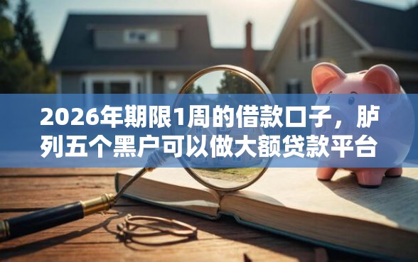 2026年期限1周的借款口子，胪列五个黑户可以做大额贷款平台