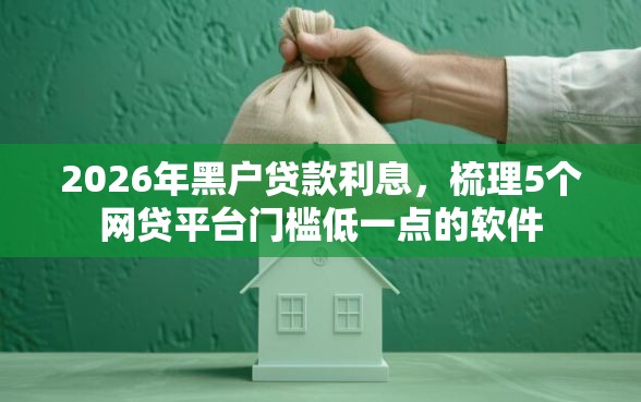 2026年黑户贷款利息，梳理5个网贷平台门槛低一点的软件