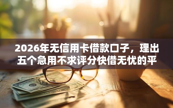 2026年无信用卡借款口子，理出五个急用不求评分快借无忧的平台