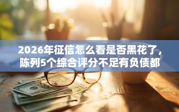 2026年征信怎么看是否黑花了，陈列5个综合评分不足有负债都能下款软件