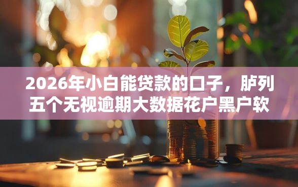 2026年小白能贷款的口子，胪列五个无视逾期大数据花户黑户软件
