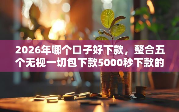 2026年哪个口子好下款，整合五个无视一切包下款5000秒下款的软件