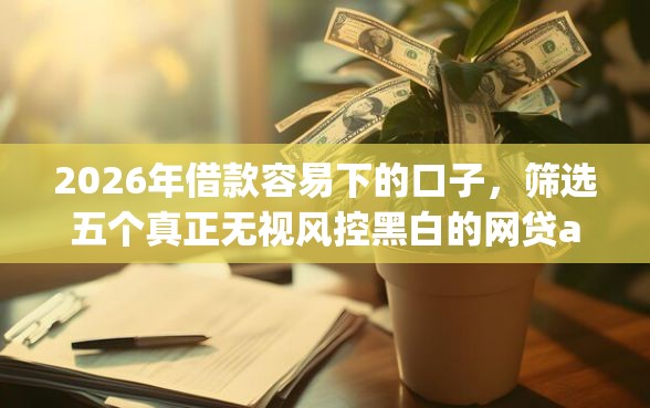 2026年借款容易下的口子，筛选五个真正无视风控黑白的网贷app