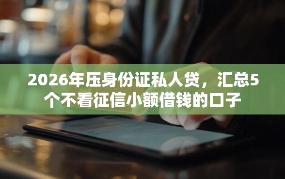 2026年压身份证私人贷，汇总5个不看征信小额借钱的口子
