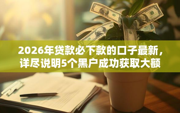2026年贷款必下款的口子最新，详尽说明5个黑户成功获取大额贷款的口子