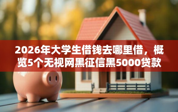2026年大学生借钱去哪里借，概览5个无视网黑征信黑5000贷款口子