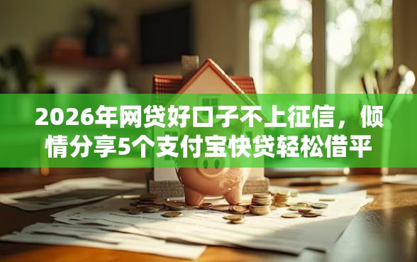 2026年网贷好口子不上征信，倾情分享5个支付宝快贷轻松借平台