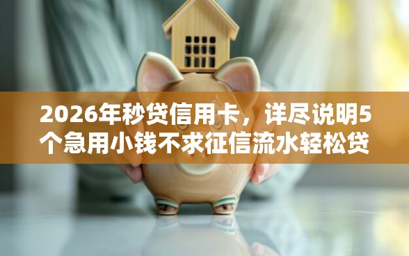 2026年秒贷信用卡，详尽说明5个急用小钱不求征信流水轻松贷的软件