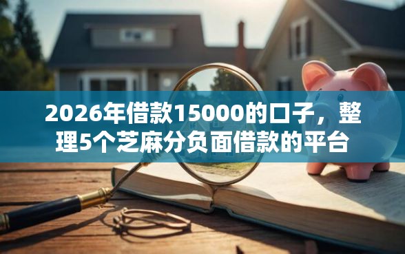 2026年借款15000的口子，整理5个芝麻分负面借款的平台
