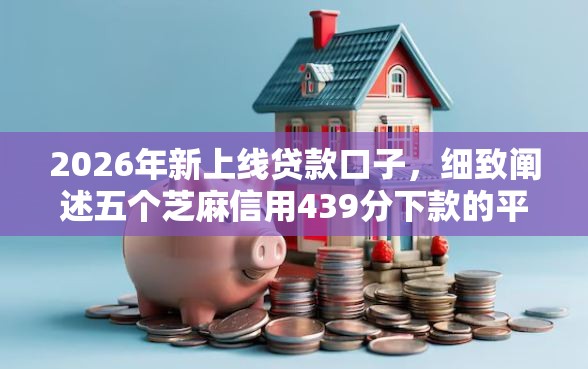 2026年新上线贷款口子，细致阐述五个芝麻信用439分下款的平台