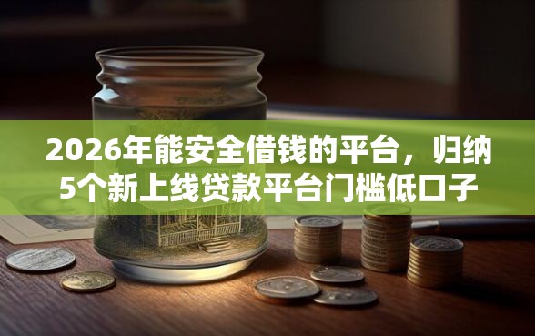2026年能安全借钱的平台，归纳5个新上线贷款平台门槛低口子