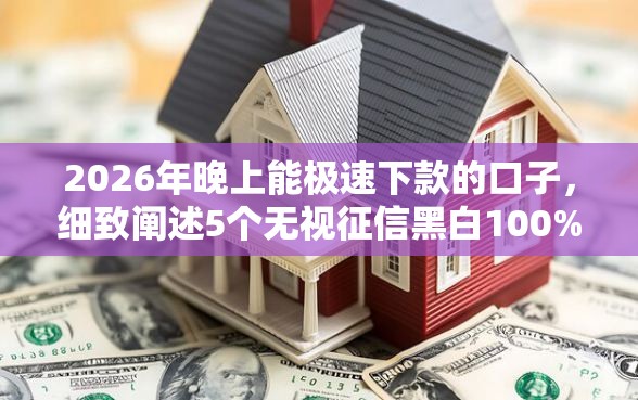 2026年晚上能极速下款的口子，细致阐述5个无视征信黑白100%秒下口子