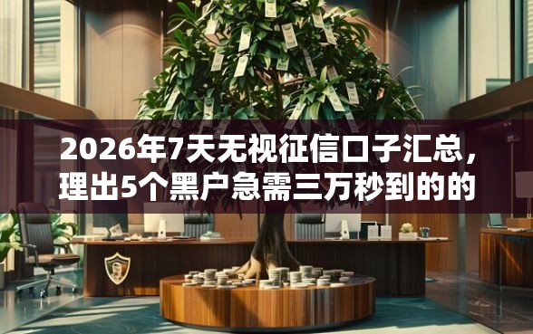 2026年7天无视征信口子汇总，理出5个黑户急需三万秒到的的软件