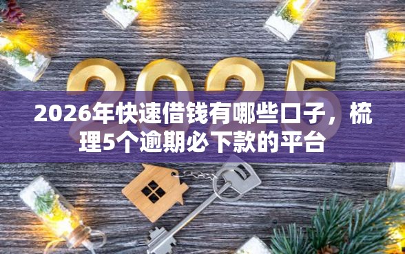 2026年快速借钱有哪些口子，梳理5个逾期必下款的平台