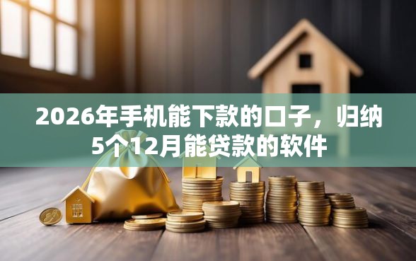 2026年手机能下款的口子，归纳5个12月能贷款的软件