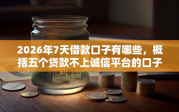 2026年7天借款口子有哪些，概括五个贷款不上诚信平台的口子