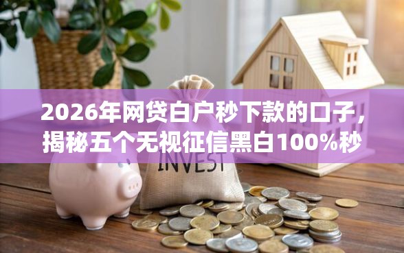 2026年网贷白户秒下款的口子，揭秘五个无视征信黑白100%秒下网贷app