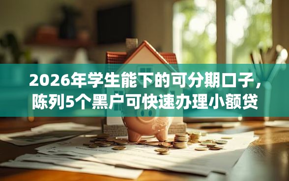 2026年学生能下的可分期口子，陈列5个黑户可快速办理小额贷款业务的app